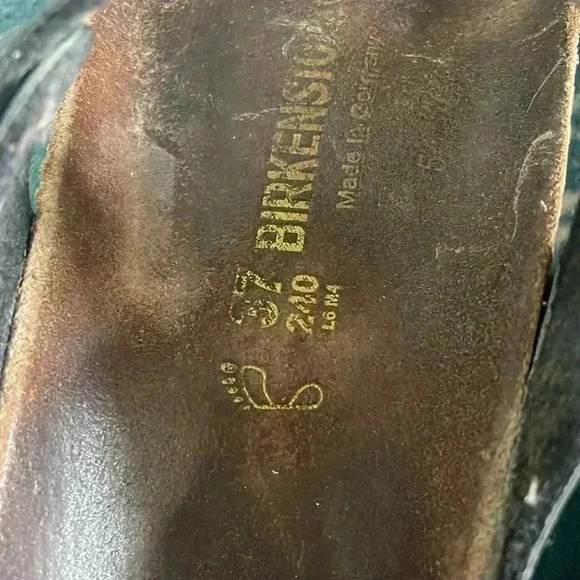 Birkenstock thong, silver buckle sandals, 37 - Picture 2 of 7